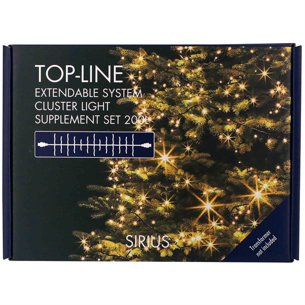 Sirius Top-Line Cluster lyskæde suppleringssæt 200 LED-lys 3 meter 50210